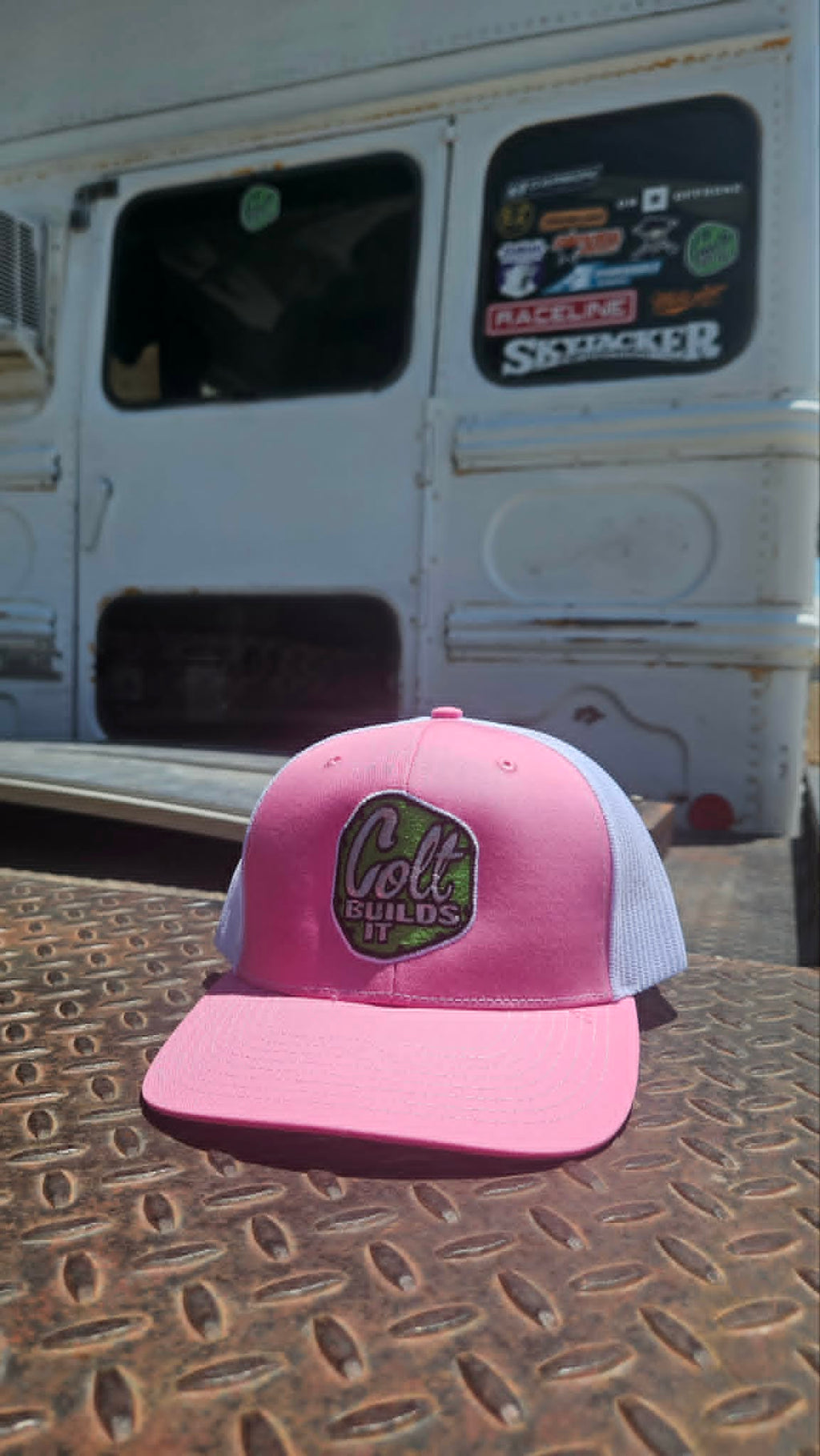 Shanna's Pink & White Shop Hat