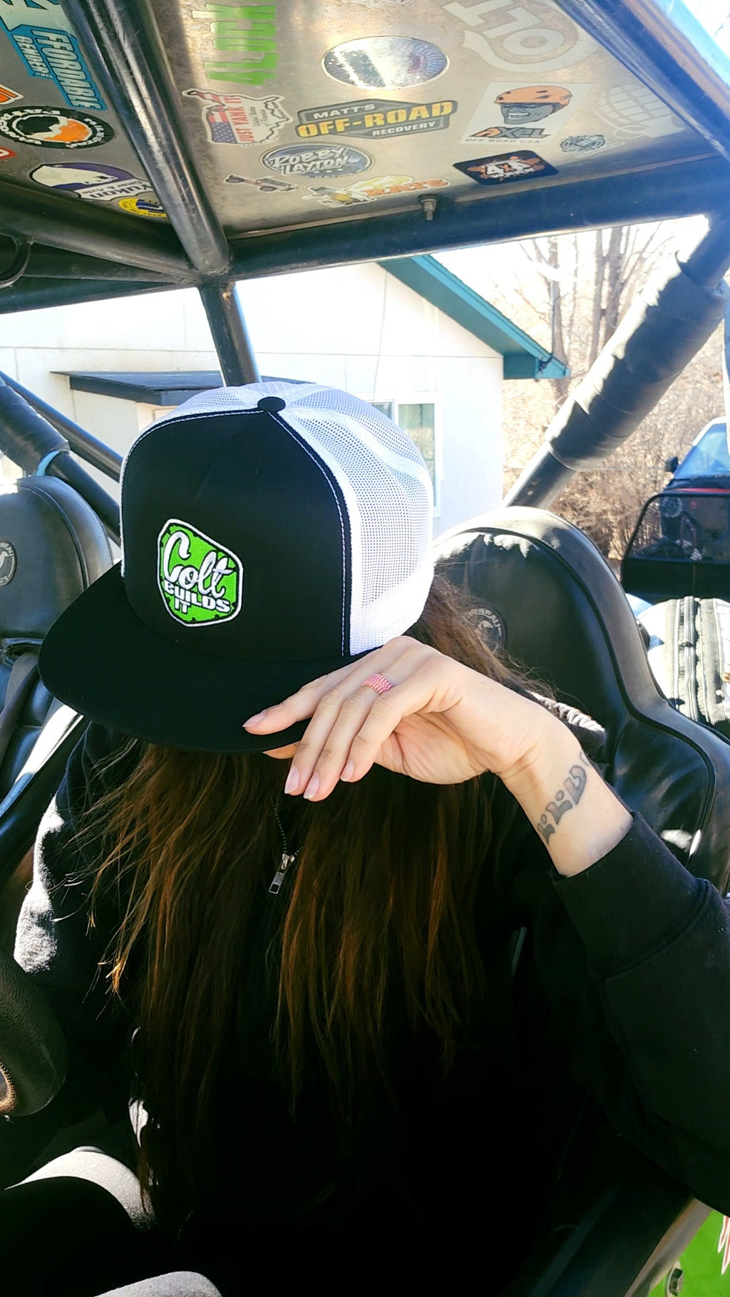 Colt Builds It Black & White Trucker Hat – Two-Tone Snapback