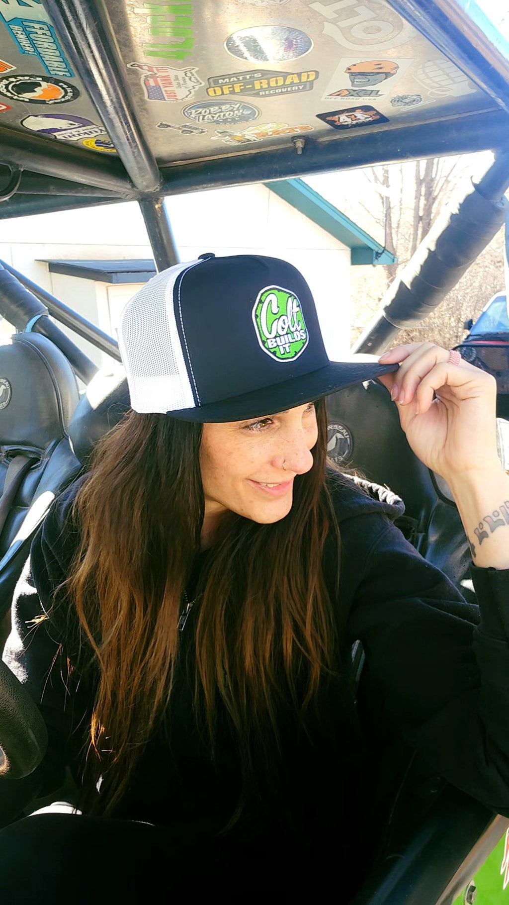 Colt Builds It Black & White Trucker Hat – Two-Tone Snapback