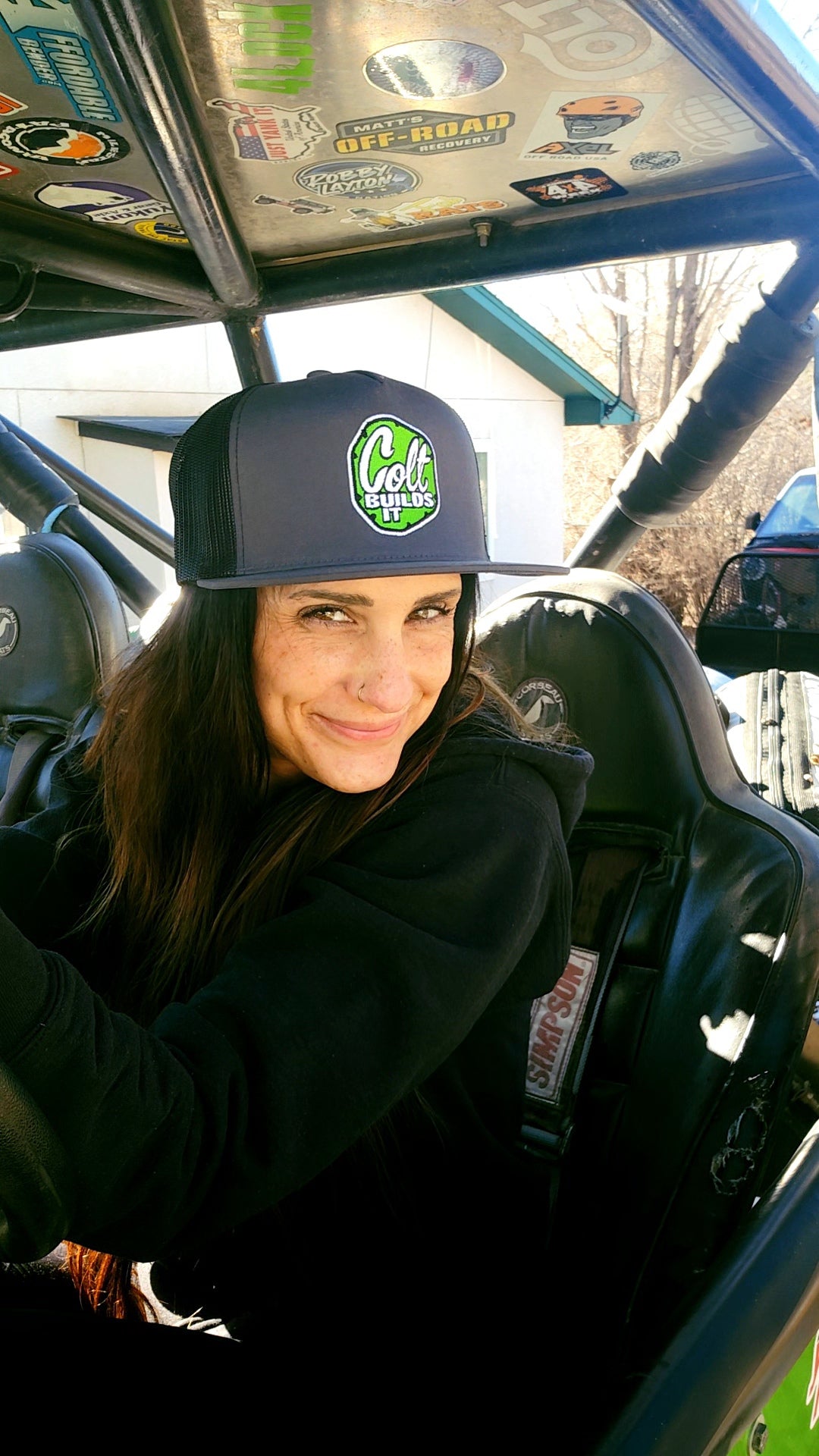 Colt Builds It Dark Grey Trucker Hat – Black Snapback