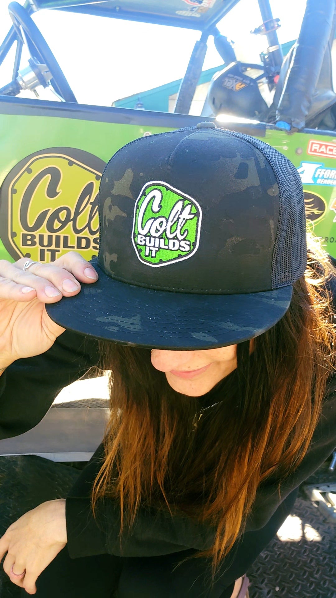 Colt Builds It Dark Camo Trucker Hat – Snapback