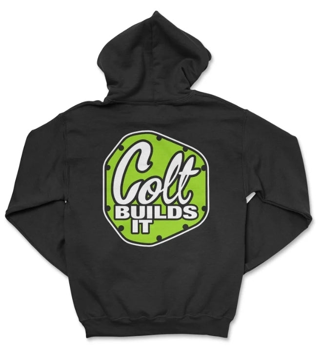 Colt Builds It Zip-Up Hoodie – Original Logo Back Print